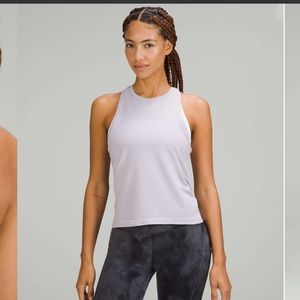 Lululemon High Neck Swiftly Tech Race Length Lavender Tank